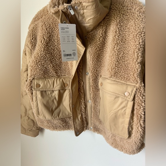 Athleta Tan Fleece Hybrid Jacket - Picture 4 of 7